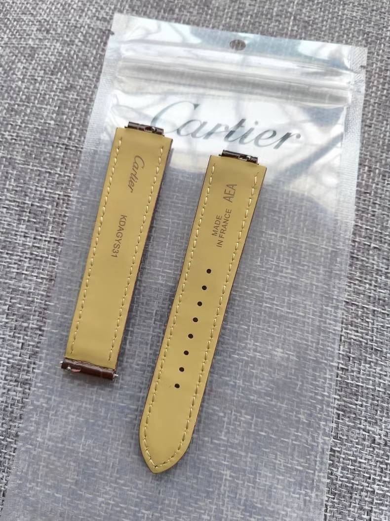 Cartier Ballon Bleu New Quick-Release Genuine Leather Strap, Butterfly Buckle