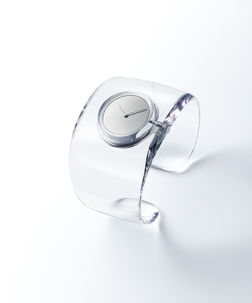 Issey Miyake O-Bold NYAS001 Clear Bangle Wrist Watch Unisex Transparent New Box