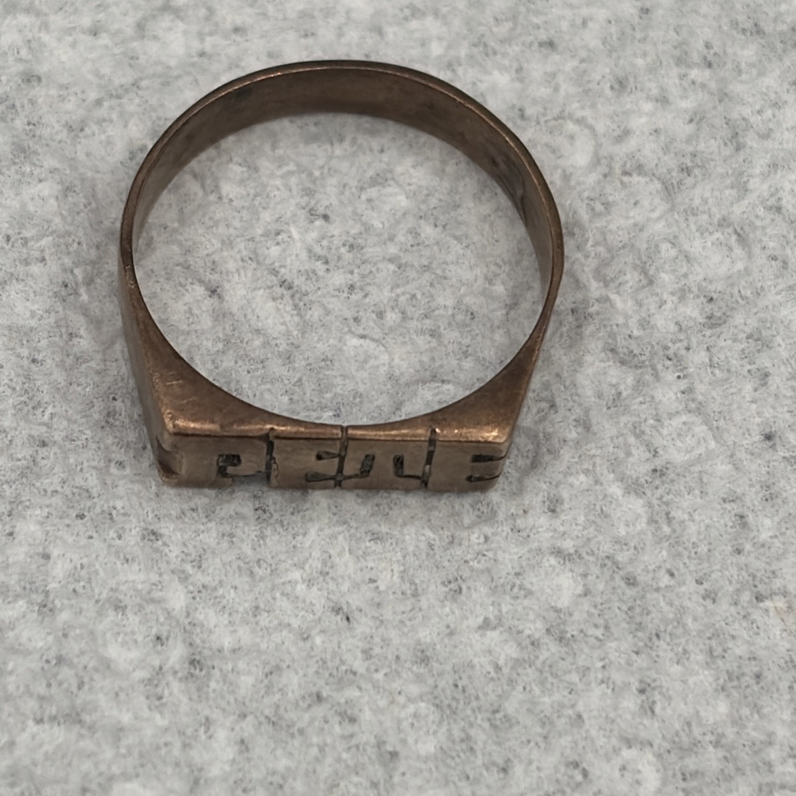 Vintage Brass Monogrammed Ring – PETE And Personalized Tie Tack