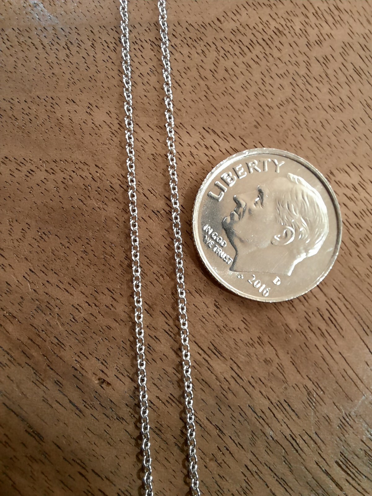 17.5″ 14K White Gold 1.0mm Rolo Chain Necklace – 1.604 grams Excellent Condition