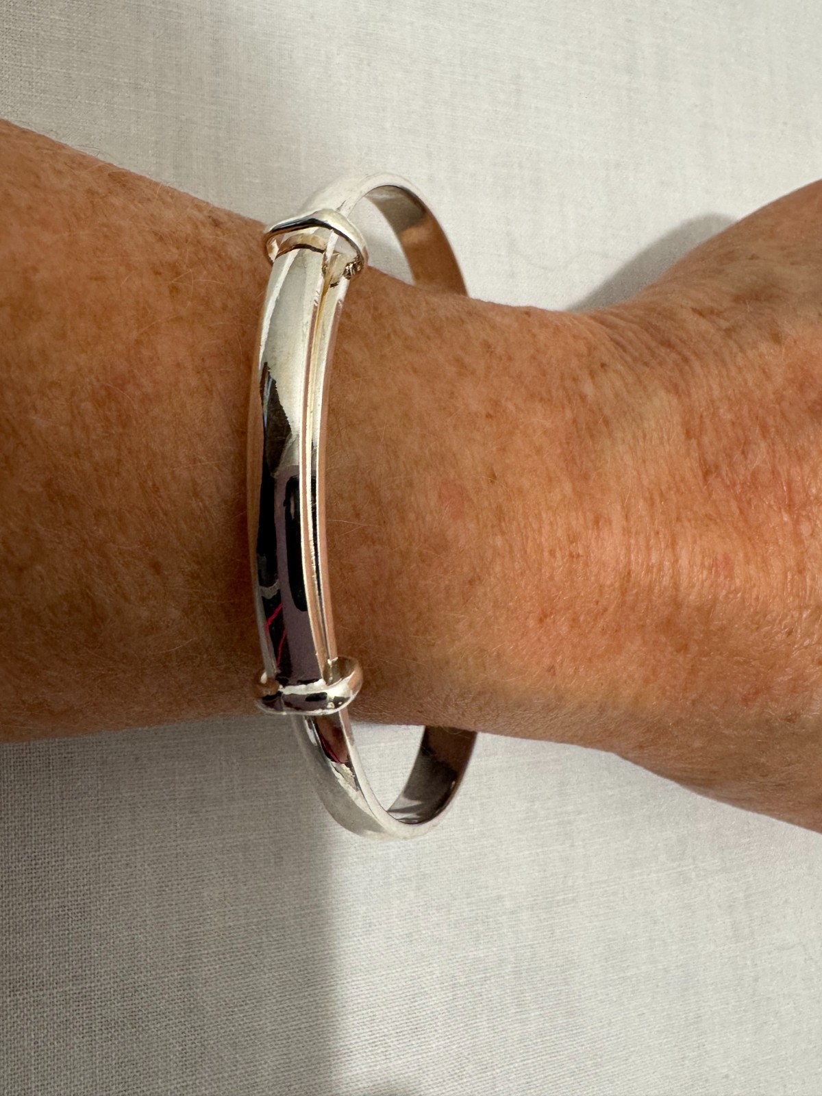 Sterling Silver Snowflake Bracelet Adjustable Engraved 925 Beautiful Wedding