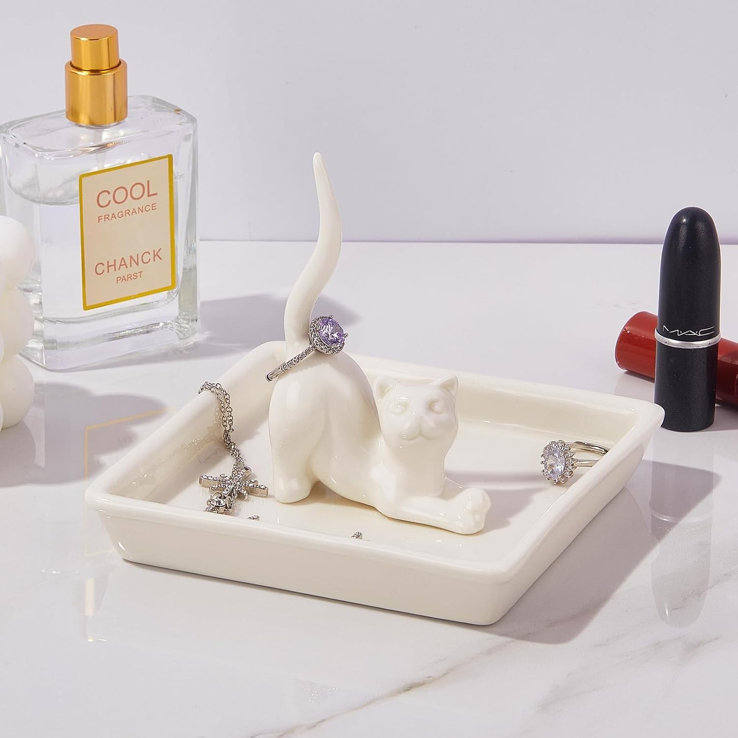 Elegant Polished Cat Jewelry Tray – Ideal for Mother’s Day & Birthdays