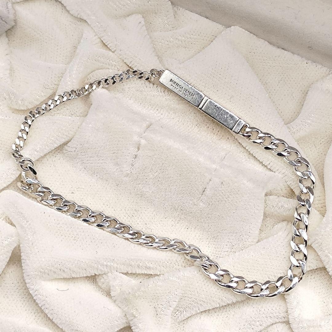 Bottega Veneta ID Chain Bracelet Sterling Silver 925 Size M