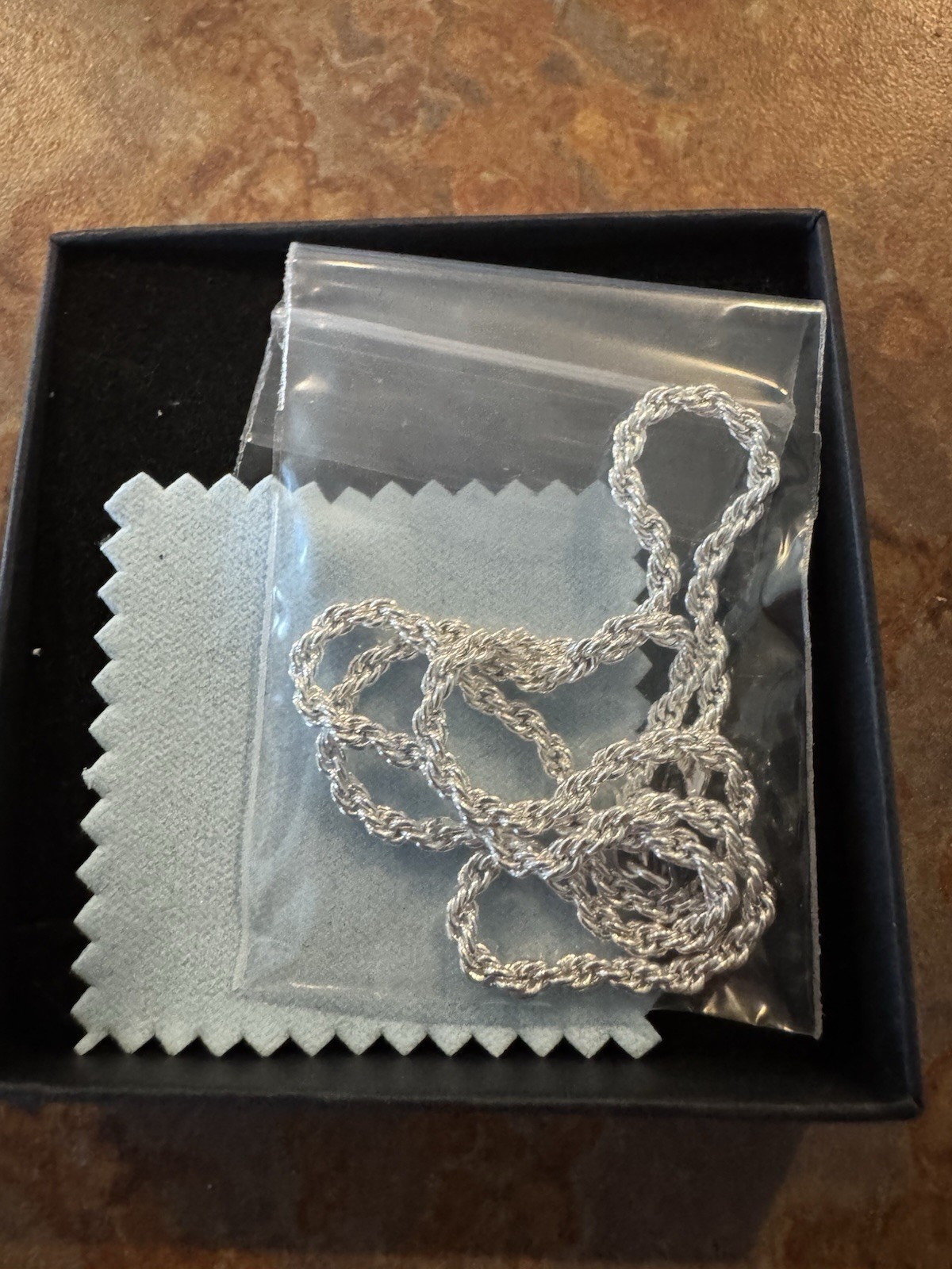 925 Sterling Silver Rope Chain Lobster Clasp 2.5mm Silver Necklace NWT