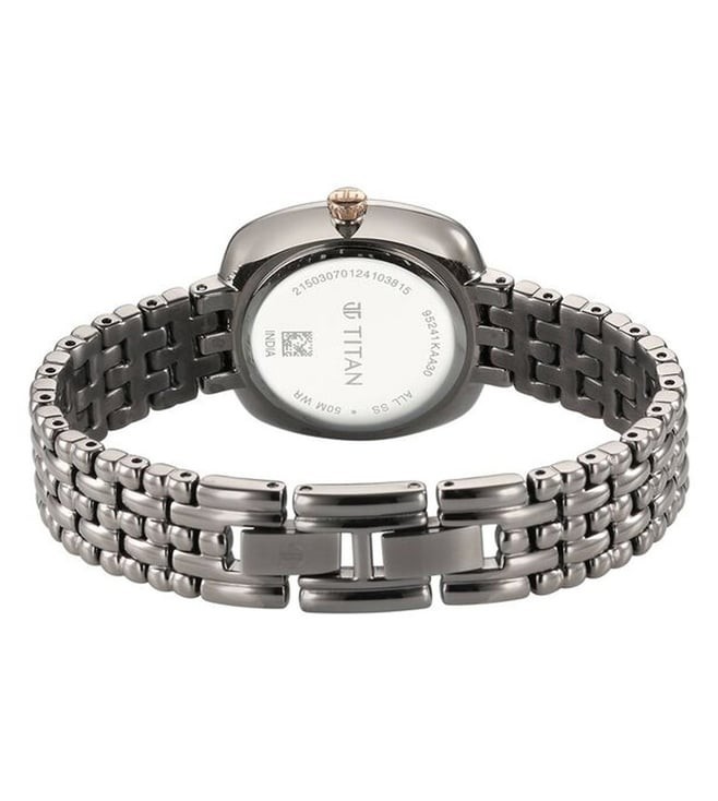Titan Raga 95241KM02 Black Mother of Pearl Dial Sapphire Steel Womens Watch