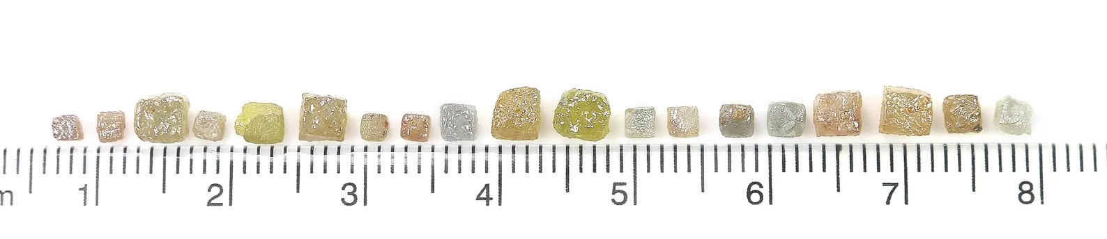 Natural Rough Cube Diamond 2.00 to 4.00 MM 10 PCS Scoop Mix Color Diamond Q126