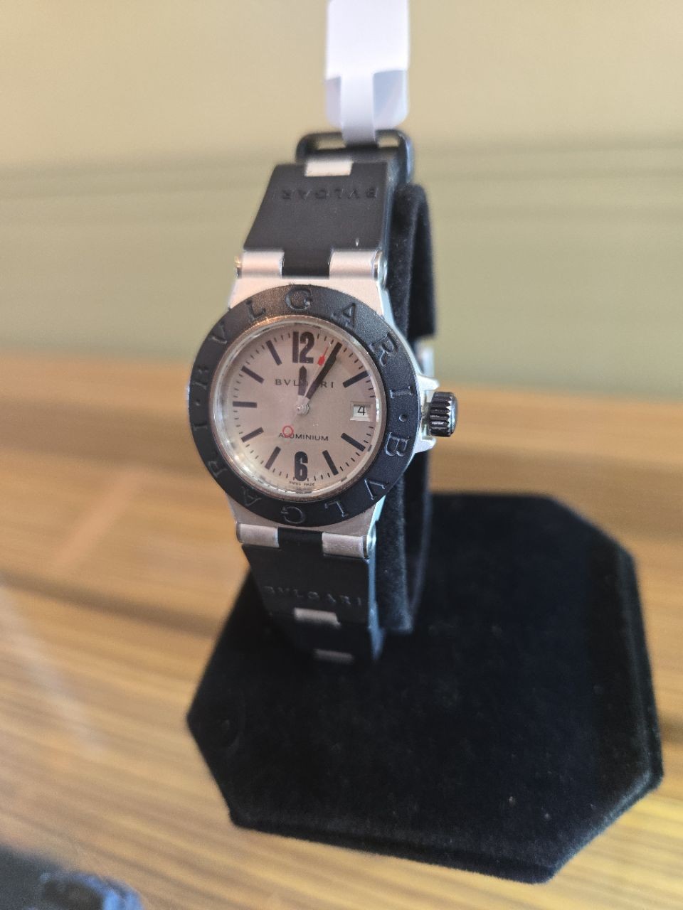 Bvlgari Aluminum Silver Dial on Rubber al38a