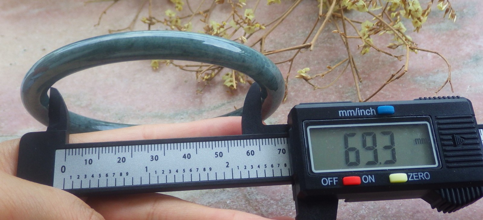 Video Certified Natural A JADE JADEITE Circle Bangle Bracelet 69 mm 131740 VS