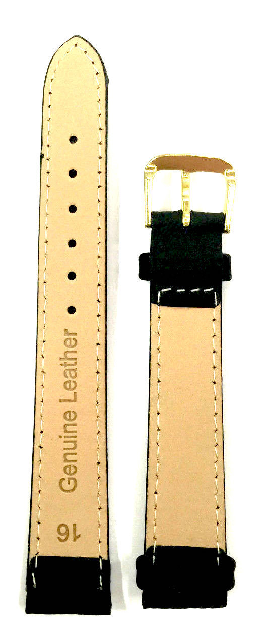 Brand New 6 X Wholesale Job Lot Genuine Black Leather Watch Straps 6mm To 24mm