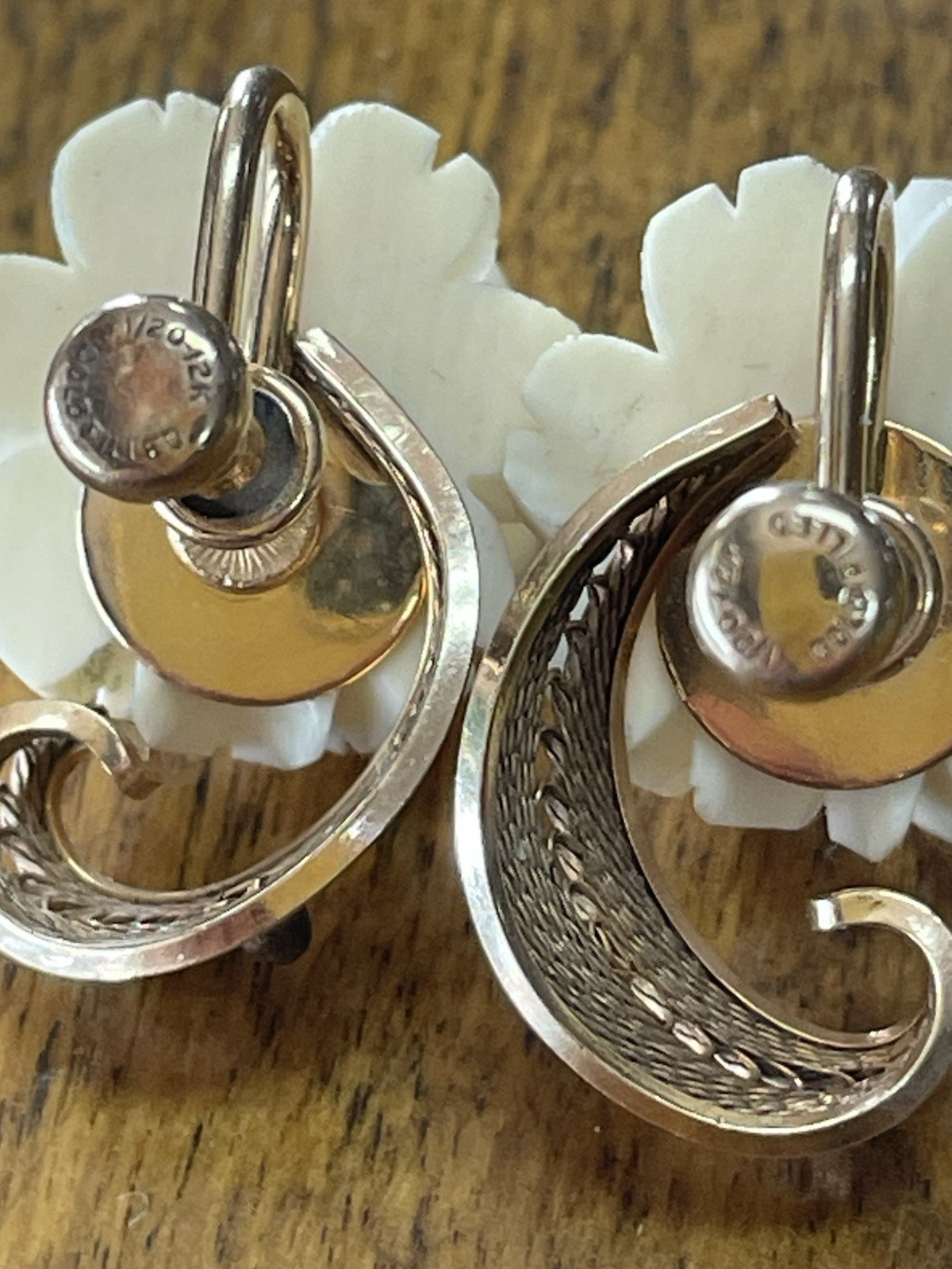 9 Pair Mid Century Clip & Screw On Earrings. Some Signed. Weiss, Star, Etc