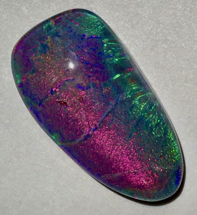 BRILLIANT GIANT 17.90cts AUSTRALIA OPAL TRIPLET RAINBOW🌈 PEACOCK HARLEQUIN FIRE