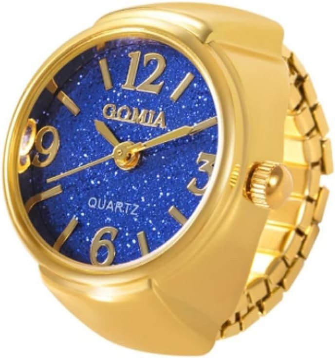 Dazzling 6Pcs Round Dial Finger Watches – Stylish Gift for Every Occasion