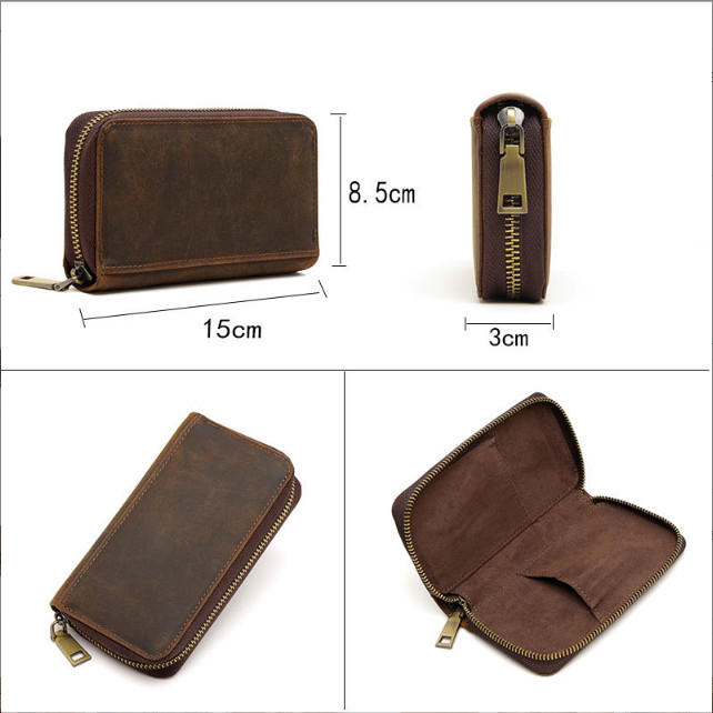 Watch Display Box Leather Travel Case Jewelry Storage Pouch Portable Zipper Bag