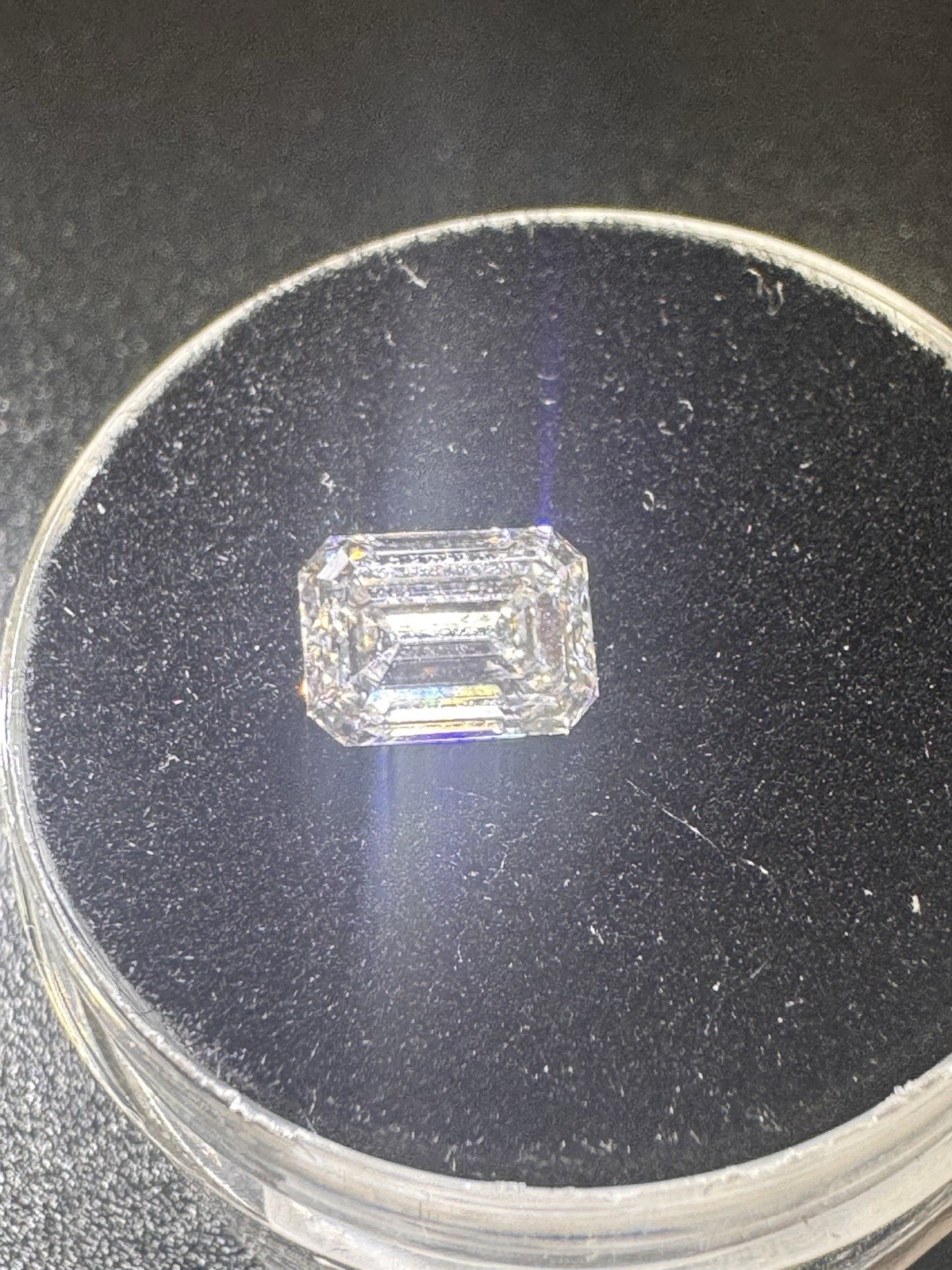 Lab Grown 1.02 Cts EMERALD Cut IGI Certified CVD Diamond D Color VVS2 Clarity