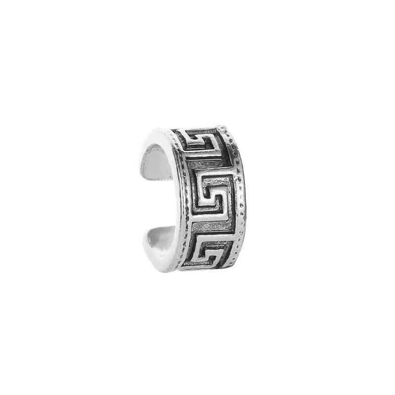 2pcs Retro Silver Simple Small Band Ear Cuff Clip Wrap Earrings 4x10mm Gift L39