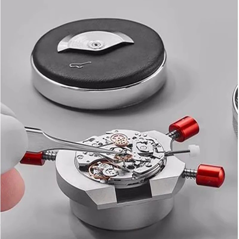 Watch Movement Holder Cushion Pad Leather Tool for Repair, 70mm Size