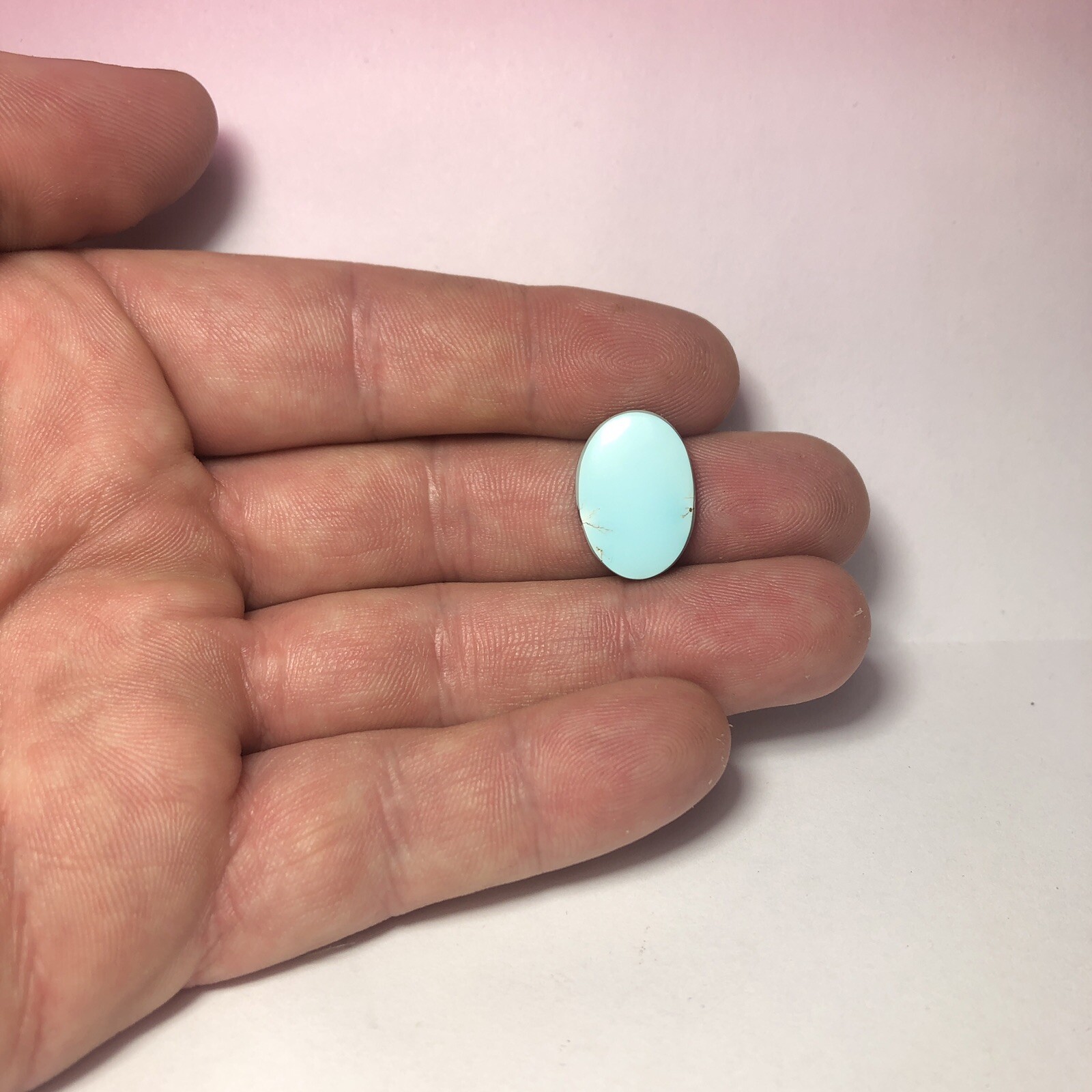 7.83 Ct Untreated, Backed Lone Mountain Turquoise Loose Gemstone Ring Cabochon