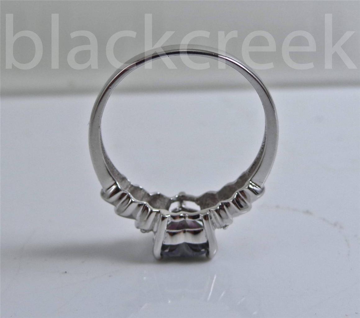1.5 cttw Radiant Rainbow Topaz Heart 925 Sterling Silver Promise Ring Size 7