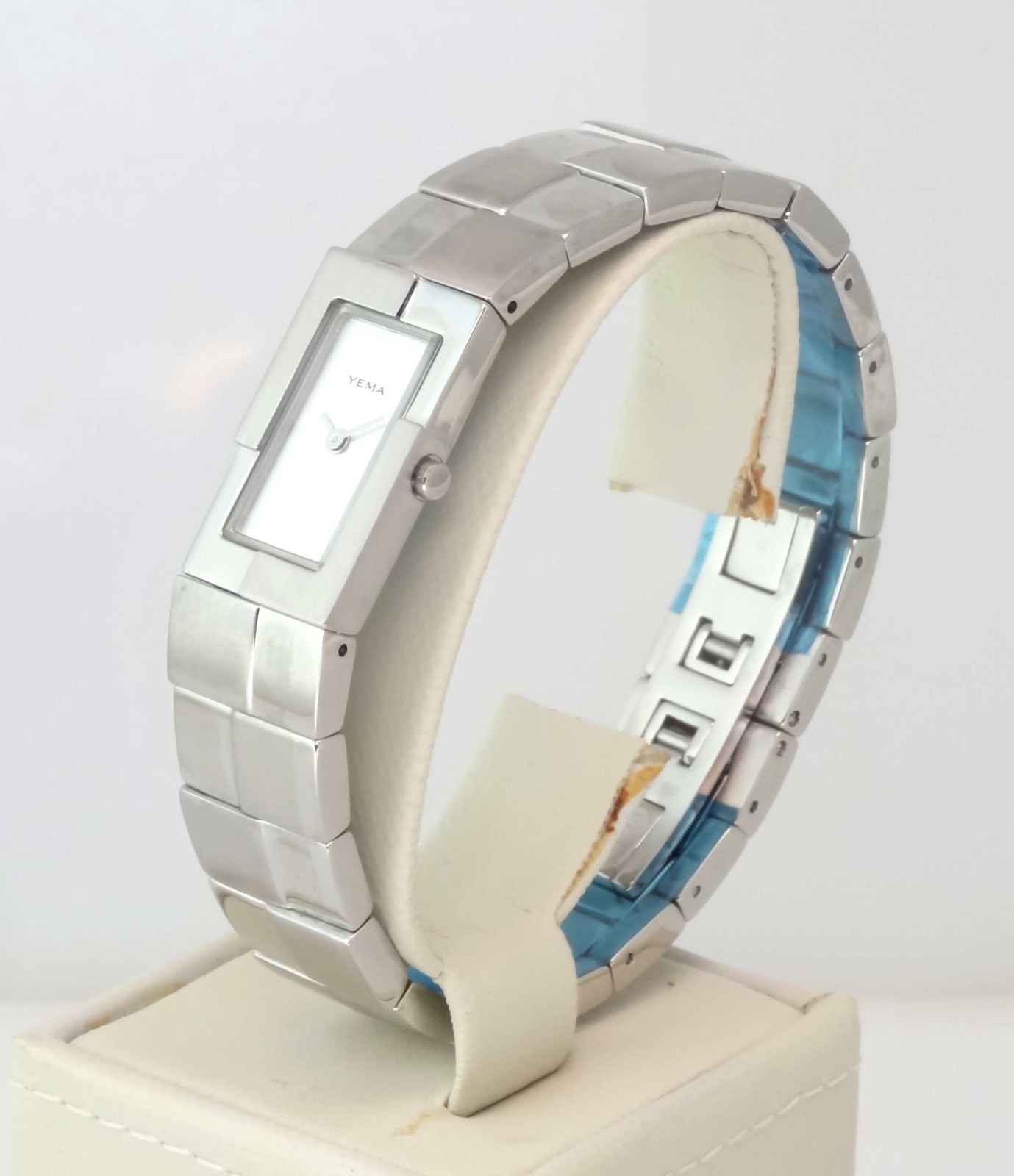 YEMA Paris YE 976 Womens 3-3/4 Ligne Quartz 1/2 Bangle Watch *New Vintage w/box