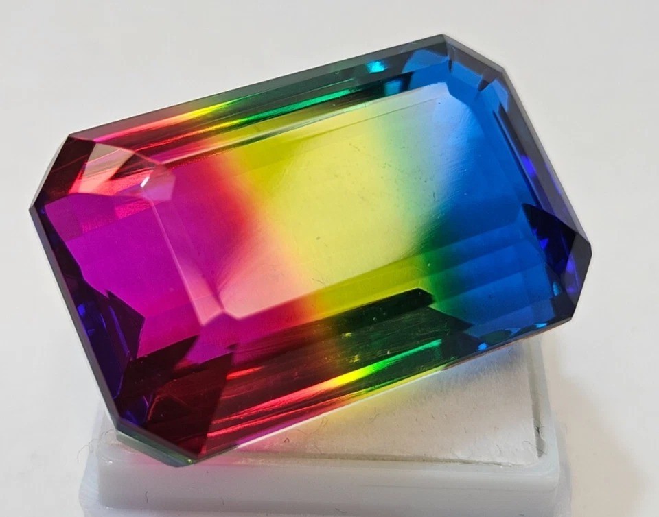 Bi-Colour Ametrine Natural Emerald Cut 79+ Ct Loose Gemstone EGL Certified