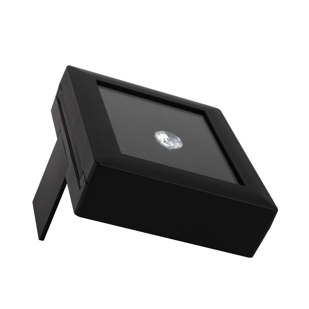 GemTrue Large Self-Stand Diamond Display Box Gemstone Storage Reversible Cushion