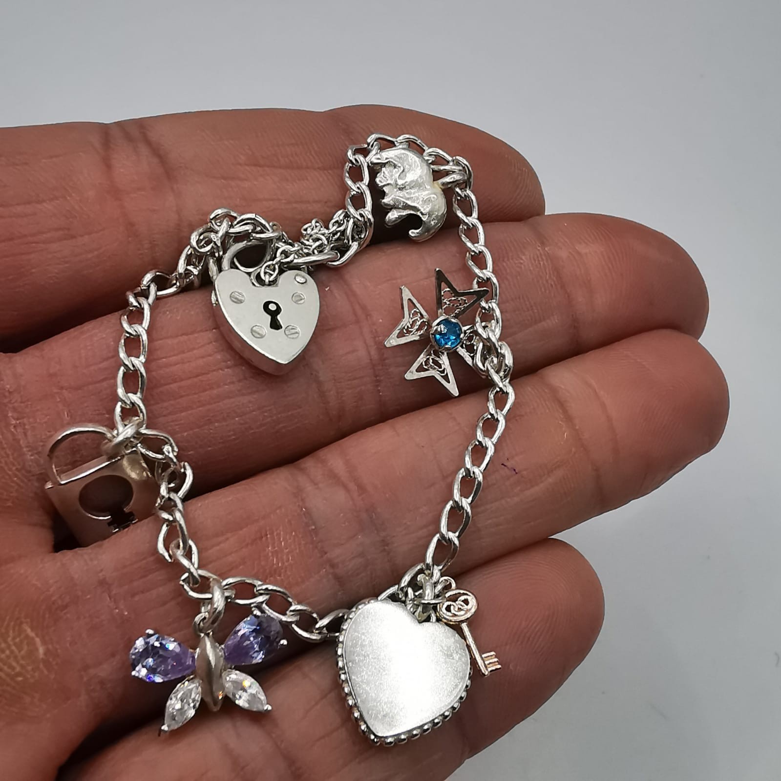 Vintage 925 Sterling Silver Handmade Bracelet Signed Adjustable 11.82g Jewelry