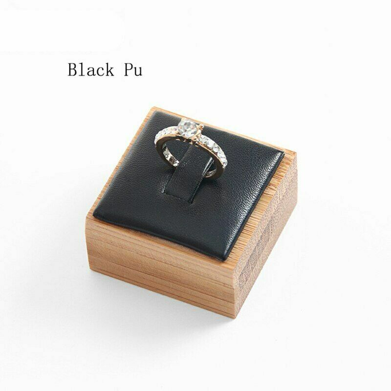 Bamboo Ring Jewelry Display Stand Holder Showcase Organizer Storage