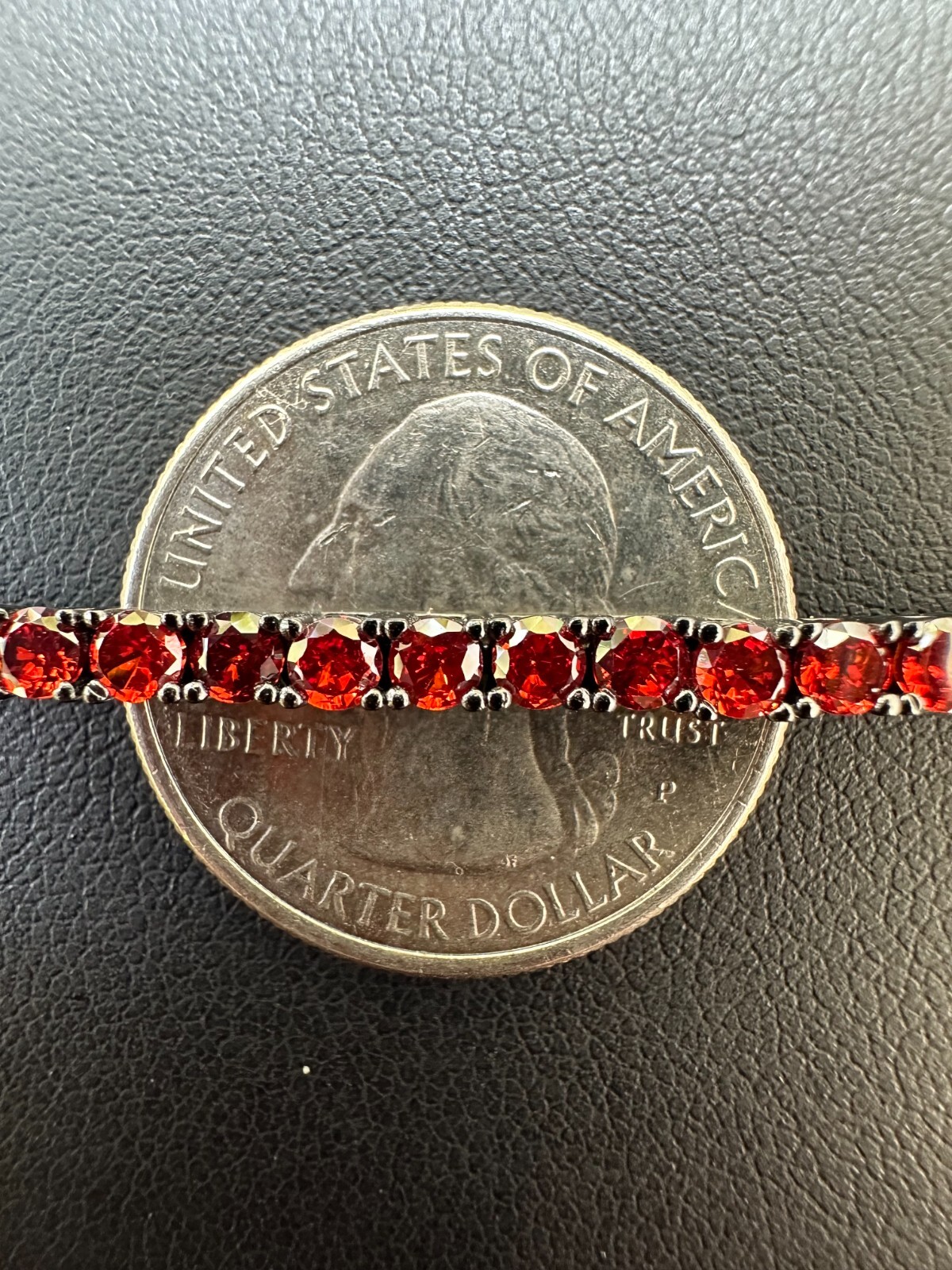 3mm Deep Red CZ Tennis Bracelet Real Iced 925 Sterling Silver Mens Ladies 6-8.5″