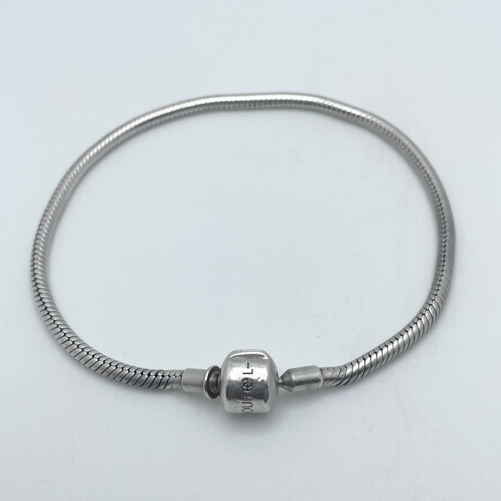 Soufeel 925 Sterling Silver Snake Charm Bracelet Barrel Clasp 8.75 Inch