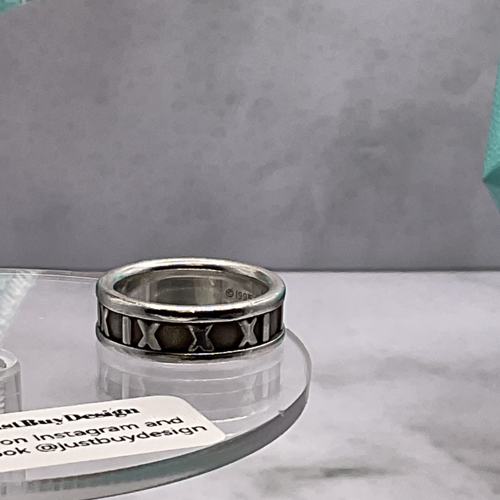 Tiffany & Co. 925 Atlas Ring. UK: K US: 5, U:50 .boxed & Pouch. 6.2mm Band.