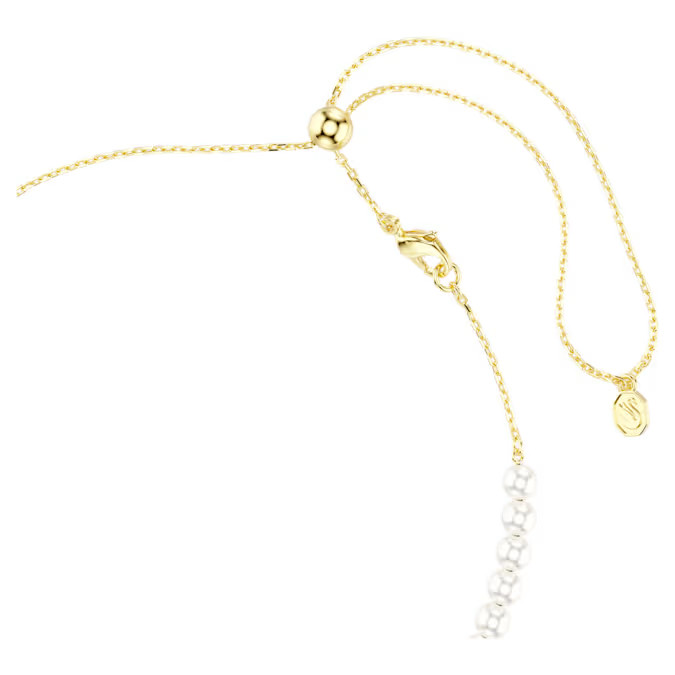 Swarovski Idyllia necklaces Crystal-like pearls, mixed cut, honeybee