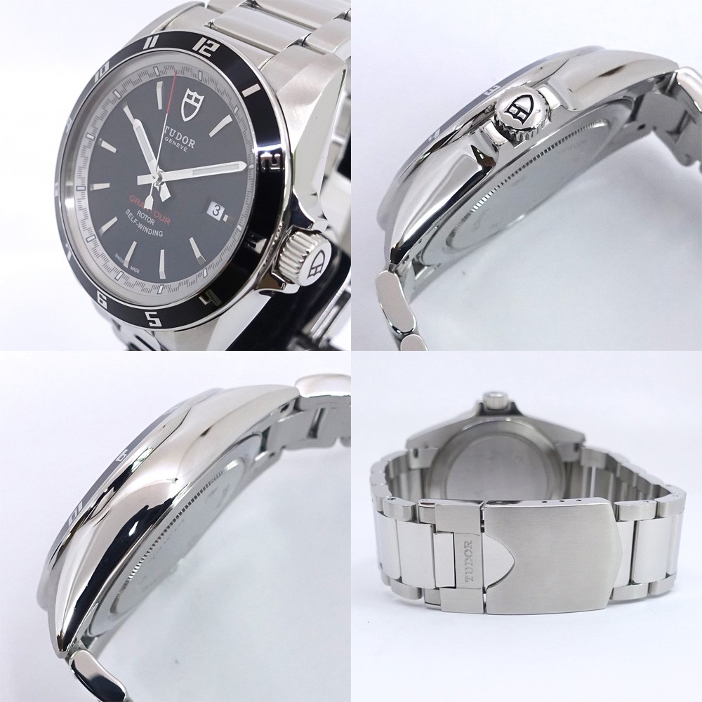 Tudor Grantour Date 20500N 42mm Stainless Steel Black Wristwatch #UW2268