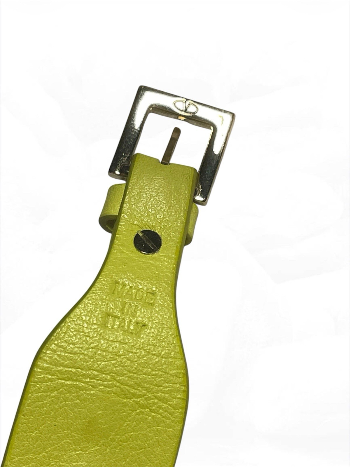 VALENTINO GARAVANI Rockstud Bracelet in Fluorescent Green Leather
