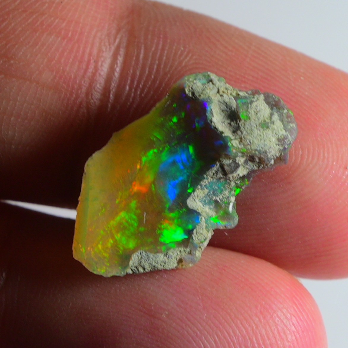 5.05 Cts Natural Black Ethiopian Opal Rough, Fire Opal Gemstone, Welo Opal Raw