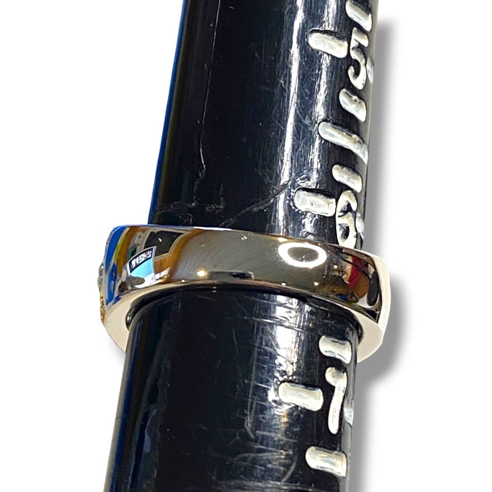 Size 6.5 Victoria Wieck PAJ Vermeil Yellow & Clear CZ Three Stone Cocktail