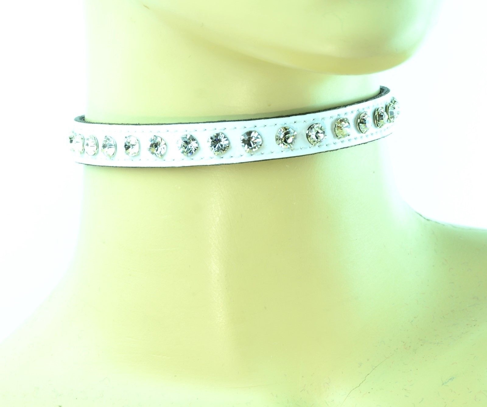Crystal Rhinestone Clubware White Choker By Funkplus