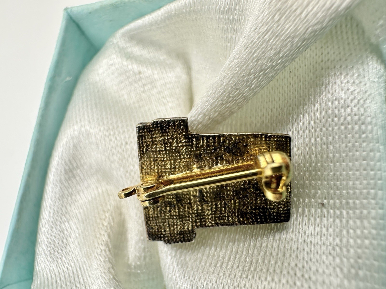 VTG Signed Sterling Silver Military Civilian Service 10 Years Award Pin Read
