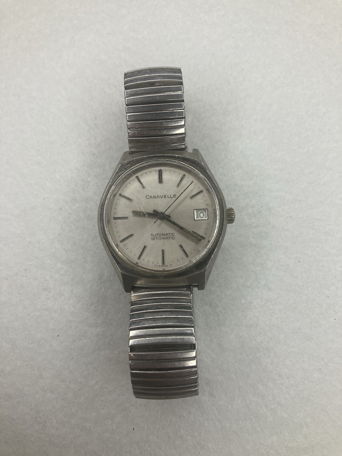 Vintage Caravelle Set-o-matic Cal 1132.50 ETA Movmt 17 Jewel Automatic Date READ