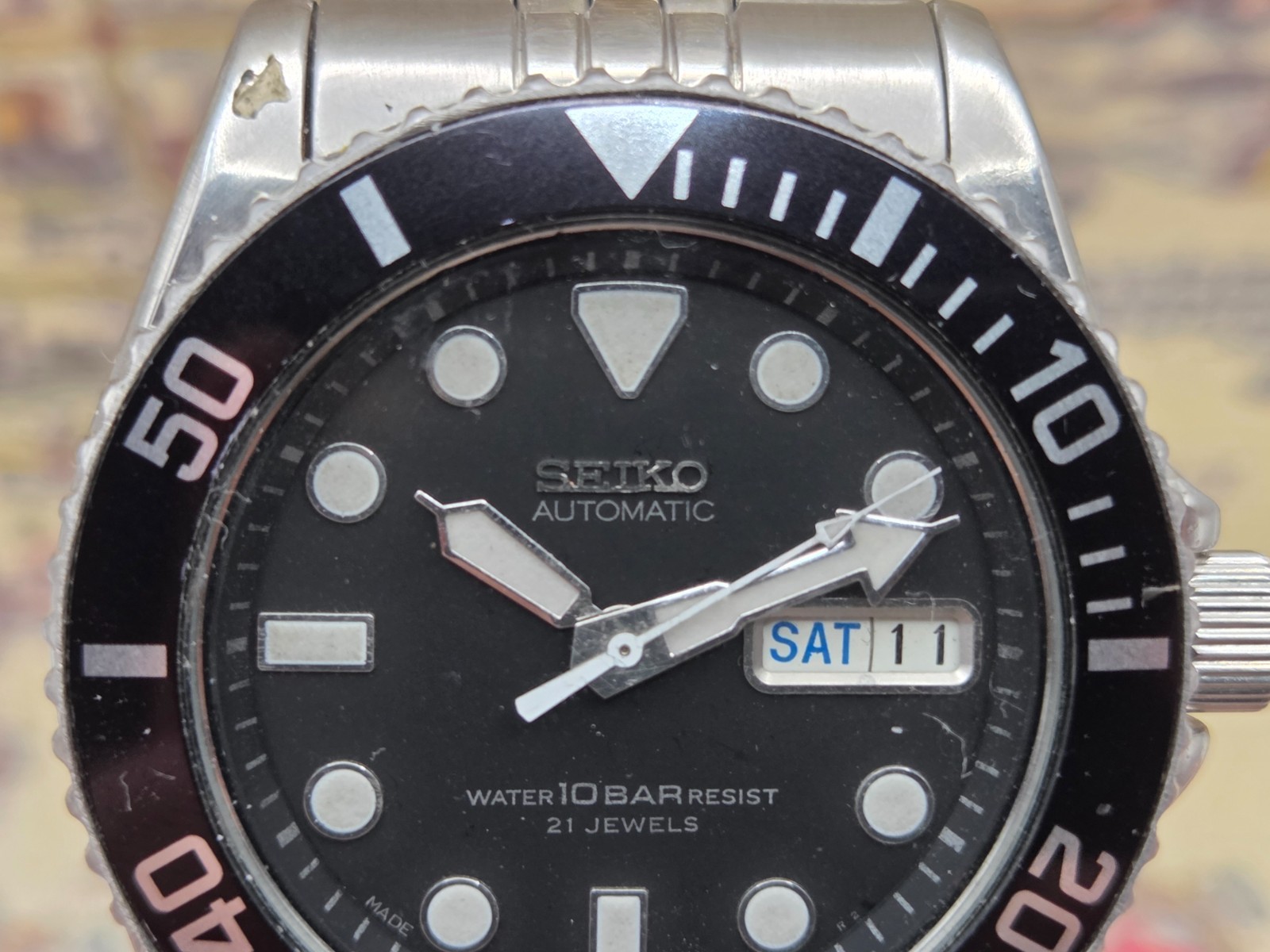 Seiko Mens Automatic Watch SKX031 Scuba Divers 100M 7S26-0040 February 1997 BOX