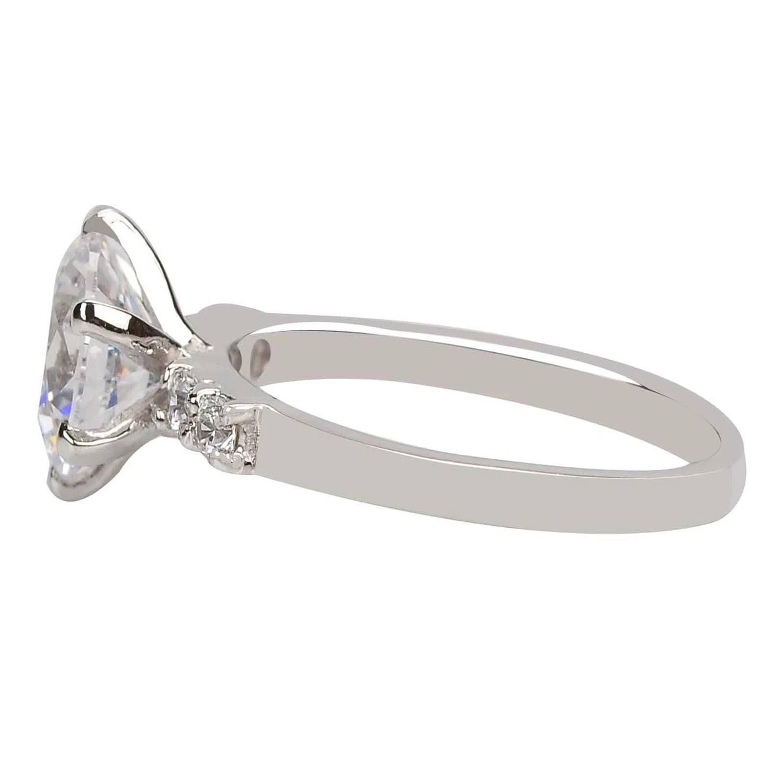 Women’s Solitaire Ring 925 Sterling Silver 1.3 Ct Round Simulated Diamond