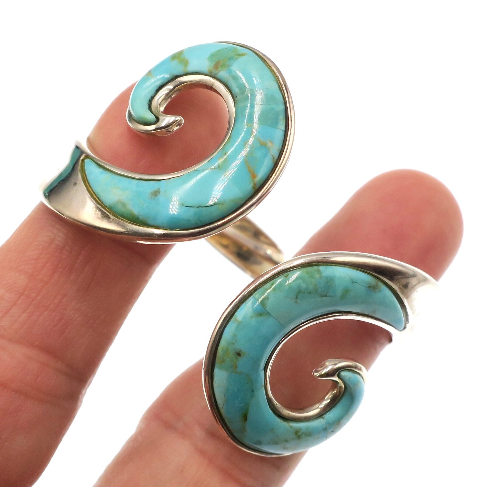 Desert Rose Trading Company Sterling Silver and Turquoise Cuff Bracelet 6-1/4 in