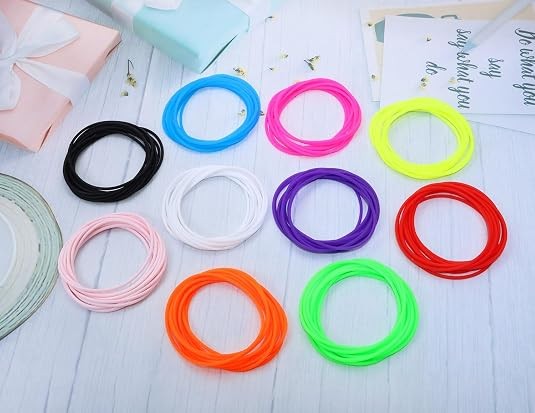 Silicone Jelly Bracelet 30Pcs 10 Colors Adult Size Retro Neon 80s Style Costu…