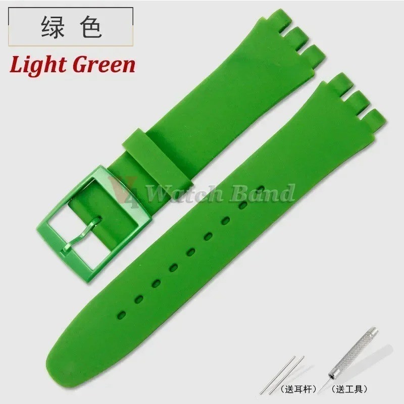 Wrist Watch Band Strap For Swatch 16mm 17mm 19mm 20mm Rubber Silicone Watchband.