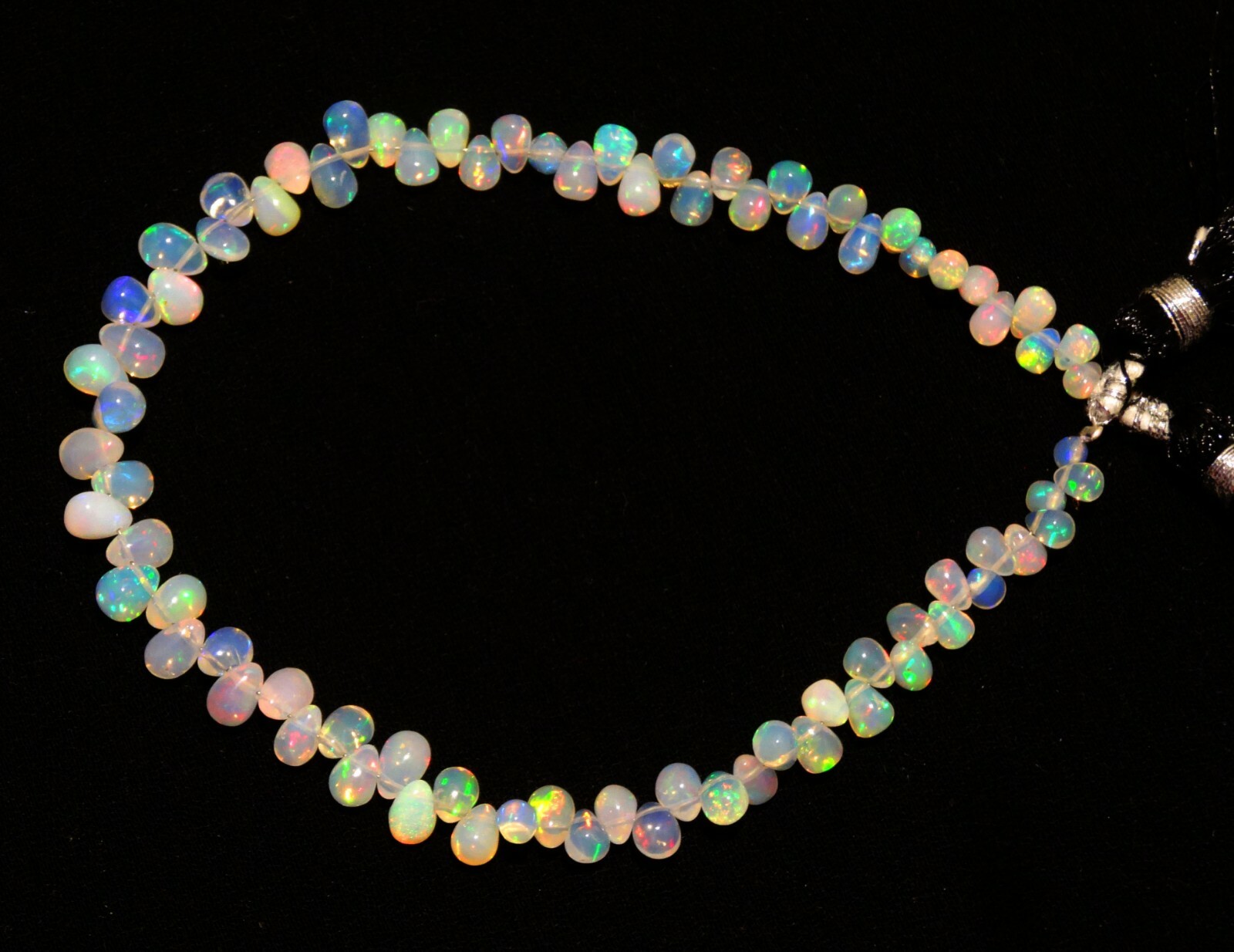 Natural Gem Ethiopian Fire Opal 6x4mm Approx Size Smooth Teardrop Beads 9″ 30Ct.