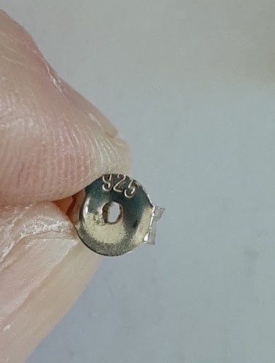 Vintage 925 Sterling Silver Angel Stud Earrings Tiny Detailed 0.98grams