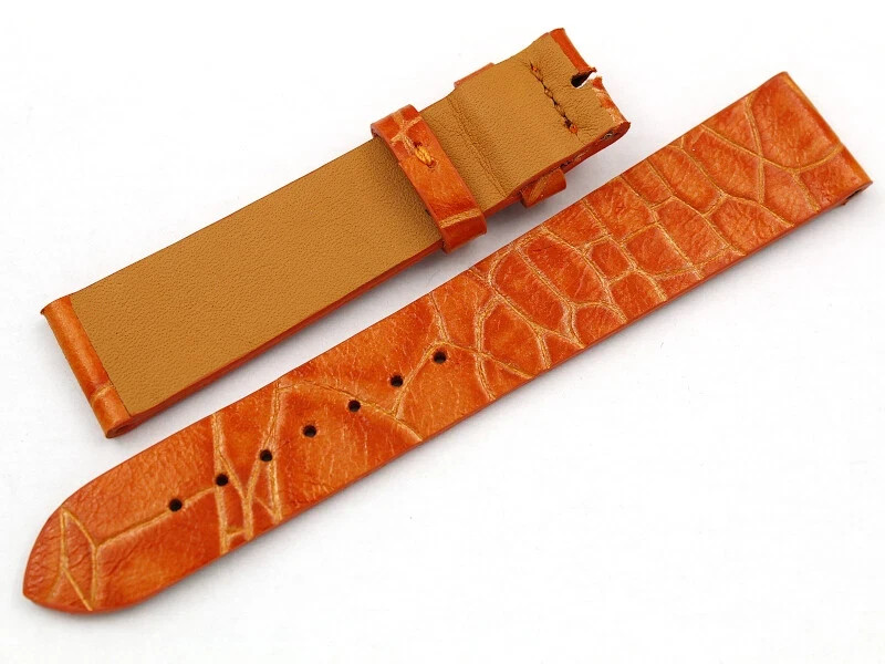 Craft Genuine Orange Leather Strap Various Sizes Handmade Made Italy