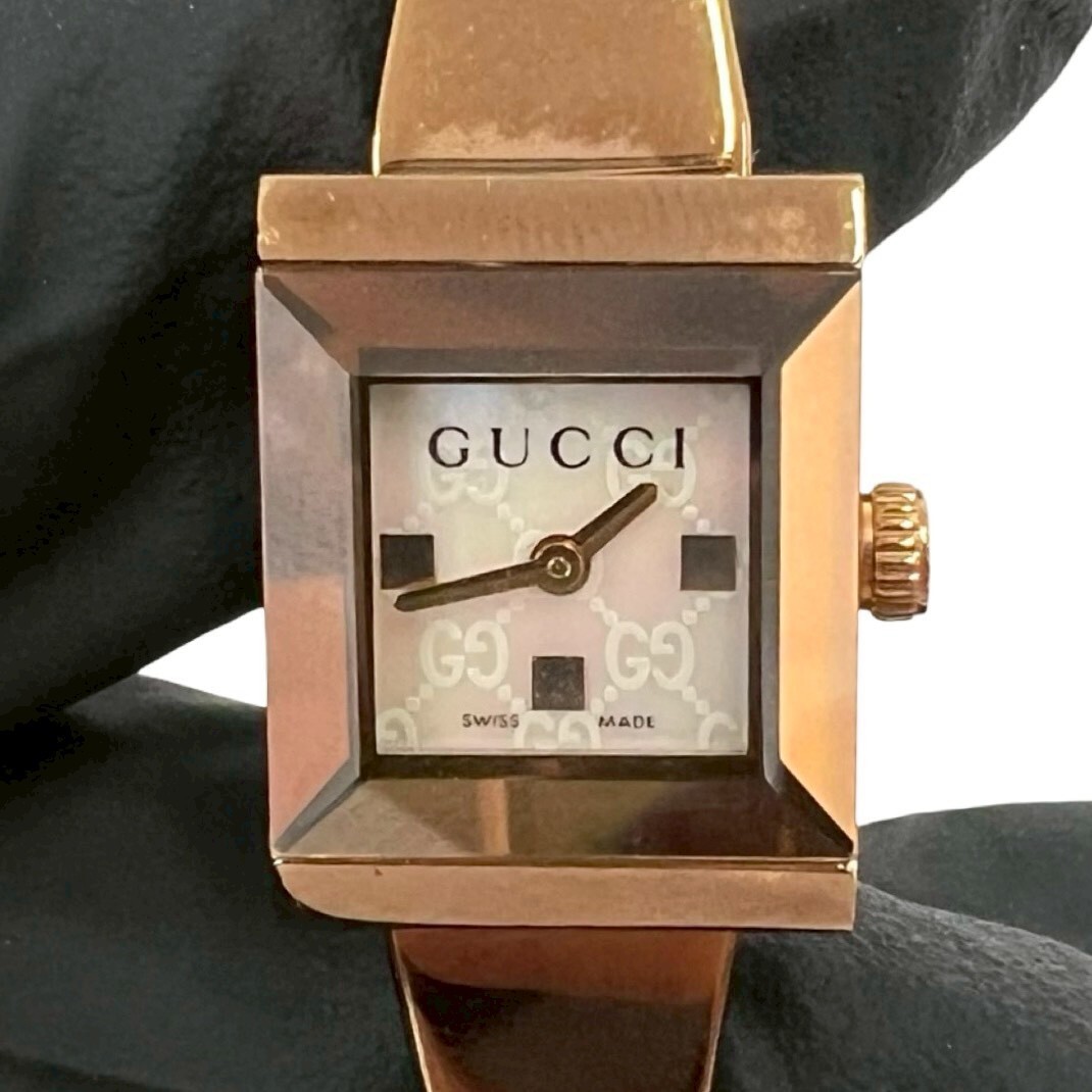 Working Extreme Excellent With Case GUCCI Gucci G Frame Collection Stainless…