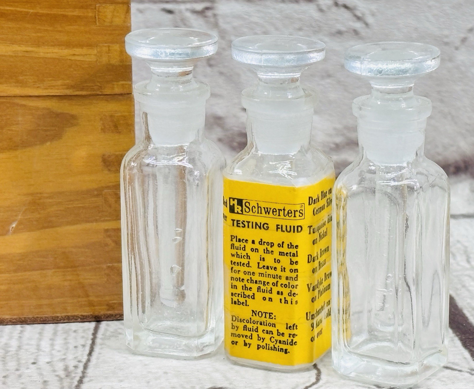 Vintage Gold Testing Kit Wood Box 4K-20K Gold Test Needles Acid Test Set