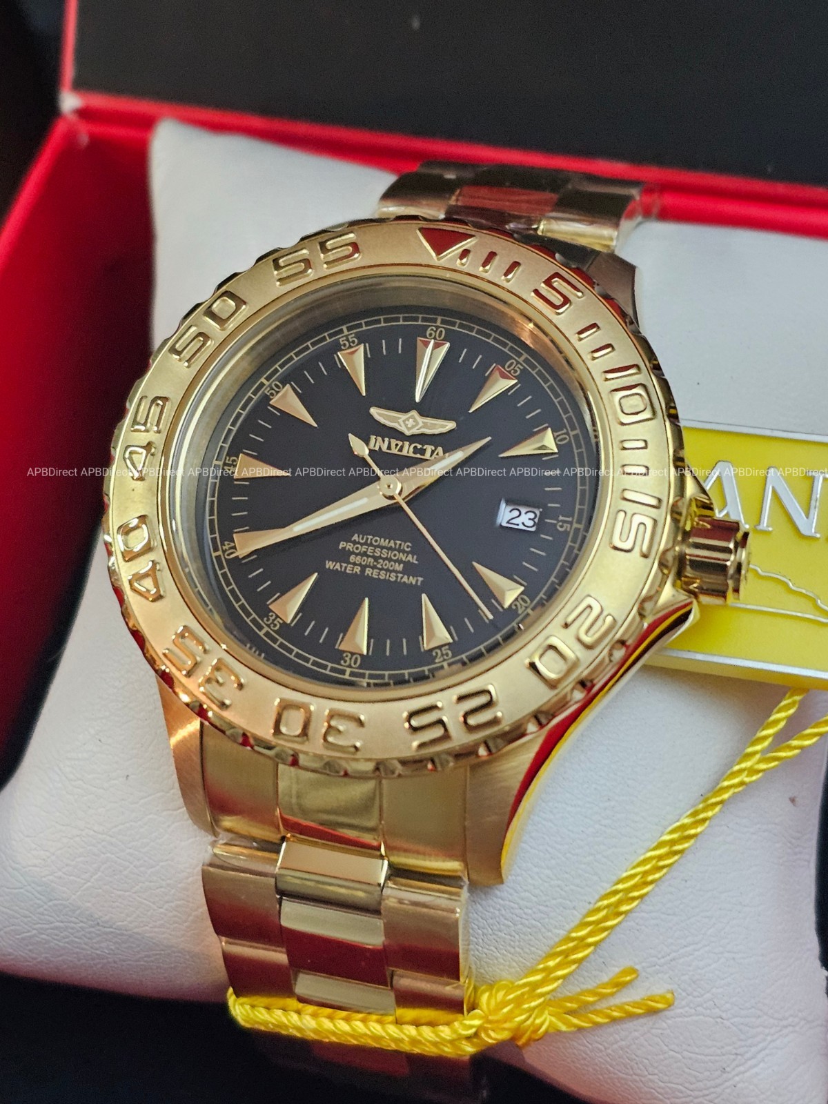 Invicta – Ocean Ghost Automatic – Gold Plated – Exhibition Caseback – mens watch