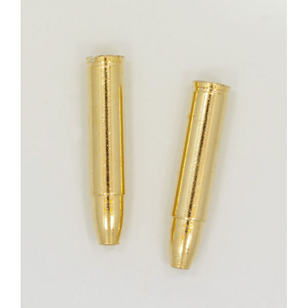 Bullet Style Bolo Tips – Gold or Silver Tone – 1 Pair